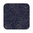 thumbnail image 1 of Balery 4 Pcs Copper-Gold Gloss Outline Navy Dark Blueleather Coasters Set, Drink Table Cup Coasters For Living Room Kitchen Coffee Decor, 1 of 1