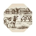 thumbnail image 1 of Balery 4 Pcs Cows On The Farmleather Coasters Set, Drink Table Cup Coasters For Living Room Kitchen Coffee Decor, 1 of 9