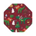 thumbnail image 1 of Balery 4 Pcs Dinosaur Christmas Happy New Yearleather Coasters Set, Drink Table Cup Coasters For Living Room Kitchen Coffee Decor, 1 of 9