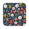 thumbnail image 1 of Balery 4 Pcs Holiday Christmas Cookiesleather Coasters Set, Drink Table Cup Coasters For Living Room Kitchen Coffee Decor, 1 of 9
