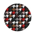thumbnail image 1 of Balery 4 Pcs Houndstooth Green Redleather Coasters Set, Drink Table Cup Coasters For Living Room Kitchen Coffee Decor, 1 of 9