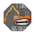thumbnail image 1 of Balery 4 Pcs I Like Big Diggerleather Coasters Set, Drink Table Cup Coasters For Living Room Kitchen Coffee Decor, 1 of 9