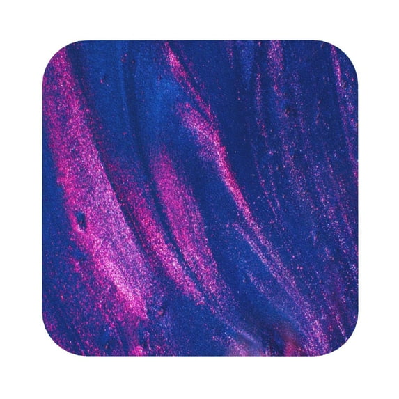 Balery 4 Pcs Neon Gradient Blueleather Coasters Set, Drink Table Cup Coasters For Living Room Kitchen Coffee Decor