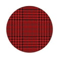 thumbnail image 1 of Balery 4 Pcs Red Black Houndstoothleather Coasters Set, Drink Table Cup Coasters For Living Room Kitchen Coffee Decor, 1 of 9