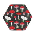 thumbnail image 1 of Balery 4 Pcs Red Mushroomsleather Coasters Set, Drink Table Cup Coasters For Living Room Kitchen Coffee Decor, 1 of 1
