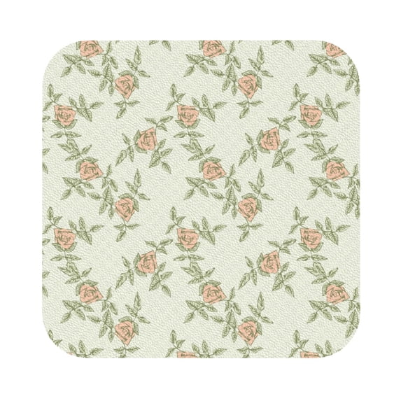 Balery 4 Pcs Roseleather Coasters Set, Drink Table Cup Coasters For Living Room Kitchen Coffee Decor