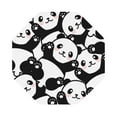 thumbnail image 1 of Balery 4 Pcs Seamless Pattern Cute Pandaleather Coasters Set, Drink Table Cup Coasters For Living Room Kitchen Coffee Decor, 1 of 9