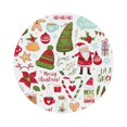 thumbnail image 1 of Balery 4 Pcs Snowflakes Santa Clausleather Coasters Set, Drink Table Cup Coasters For Living Room Kitchen Coffee Decor, 1 of 9