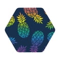 thumbnail image 1 of Balery 6 Pcs Abstract Bright Pineapple Fruit Retroleather Coasters Set, Drink Table Cup Coasters For Living Room Kitchen Coffee Decor, 1 of 9