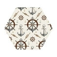 thumbnail image 1 of Balery 6 Pcs Anchor With Ropeleather Coasters Set, Drink Table Cup Coasters For Living Room Kitchen Coffee Decor, 1 of 9