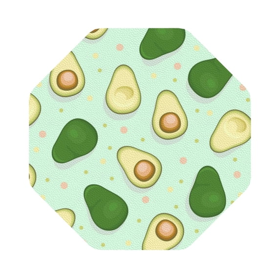 Balery 6 Pcs Avocadoleather Coasters Set, Drink Table Cup Coasters For Living Room Kitchen Coffee Decor