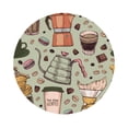 thumbnail image 1 of Balery 6 Pcs Coffee Makers Macaroons Chocolateleather Coasters Set, Drink Table Cup Coasters For Living Room Kitchen Coffee Decor, 1 of 9