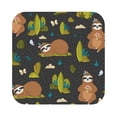 thumbnail image 1 of Balery 6 Pcs Funny Sloths In The Forestleather Coasters Set, Drink Table Cup Coasters For Living Room Kitchen Coffee Decor, 1 of 9