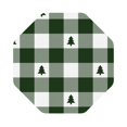 thumbnail image 1 of Balery 6 Pcs Green White Christmas Tree Lumberjack Plaidleather Coasters Set, Drink Table Cup Coasters For Living Room Kitchen Coffee Decor, 1 of 9
