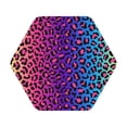 thumbnail image 1 of Balery 6 Pcs Leopard Neon Rainbow Gradientleather Coasters Set, Drink Table Cup Coasters For Living Room Kitchen Coffee Decor, 1 of 9