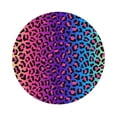 thumbnail image 1 of Balery 6 Pcs Leopard Neon Rainbow Gradientleather Coasters Set, Drink Table Cup Coasters For Living Room Kitchen Coffee Decor, 1 of 9