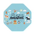 thumbnail image 1 of Balery 6 Pcs Let'S Go On An Adventureleather Coasters Set, Drink Table Cup Coasters For Living Room Kitchen Coffee Decor, 1 of 9