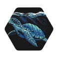 thumbnail image 1 of Balery 6 Pcs Ocean Turtleleather Coasters Set, Drink Table Cup Coasters For Living Room Kitchen Coffee Decor, 1 of 1