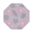 thumbnail image 1 of Balery 6 Pcs Pink Flamingoleather Coasters Set, Drink Table Cup Coasters For Living Room Kitchen Coffee Decor, 1 of 9