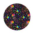 thumbnail image 1 of Balery 6 Pcs Rainbow Jellyfishesleather Coasters Set, Drink Table Cup Coasters For Living Room Kitchen Coffee Decor, 1 of 9