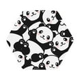 thumbnail image 1 of Balery 6 Pcs Seamless Pattern Cute Pandaleather Coasters Set, Drink Table Cup Coasters For Living Room Kitchen Coffee Decor, 1 of 9