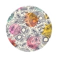 thumbnail image 1 of Balery 6 Pcs Skull And Flowersleather Coasters Set, Drink Table Cup Coasters For Living Room Kitchen Coffee Decor, 1 of 9