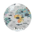 thumbnail image 1 of Balery 6 Pcs The World Map With Cartoon Animalsleather Coasters Set, Drink Table Cup Coasters For Living Room Kitchen Coffee Decor, 1 of 9