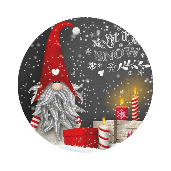 Balery 6 Pcs Traditional Scandinavian Dwarfleather Coasters Set, Drink Table Cup Coasters For Living Room Kitchen Coffee Decor