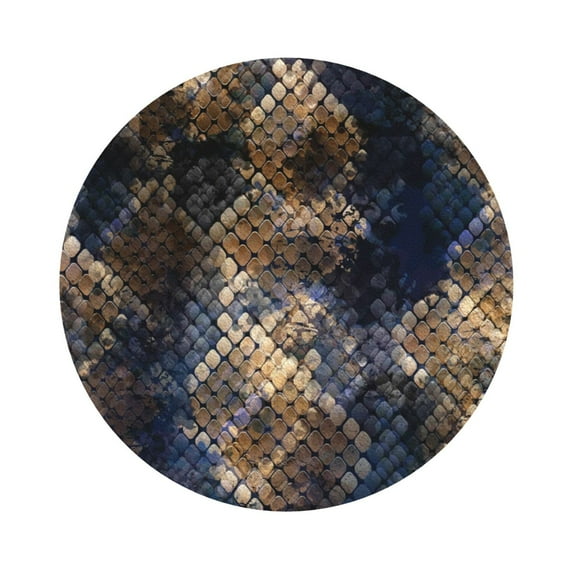 Balery 6 Pcs Watercolor Snake Skinleather Coasters Set, Drink Table Cup Coasters For Living Room Kitchen Coffee Decor