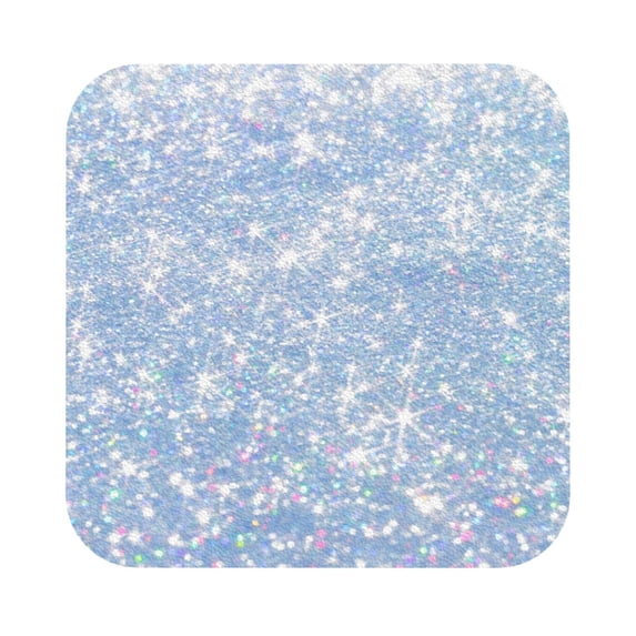 Balery 6 Pcs White Bule Glitterleather Coasters Set, Drink Table Cup Coasters For Living Room Kitchen Coffee Decor