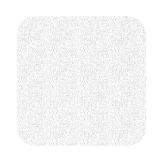 Balery 6 Pcs Whiteleather Coasters Set, Drink Table Cup Coasters For Living Room Kitchen Coffee Decor