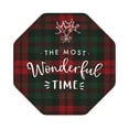 thumbnail image 1 of Balery 6 Pcs Wonderful Time Christmasleather Coasters Set, Drink Table Cup Coasters For Living Room Kitchen Coffee Decor, 1 of 9
