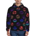 thumbnail image 1 of Balery 80s Style Palm Trees Pattern Mens Hoodie Kangaroo Pocket Hoodie Pullover Hooded Sweatshirt Ideal for Daily Wear Travel and Home-4X-Large, 1 of 7