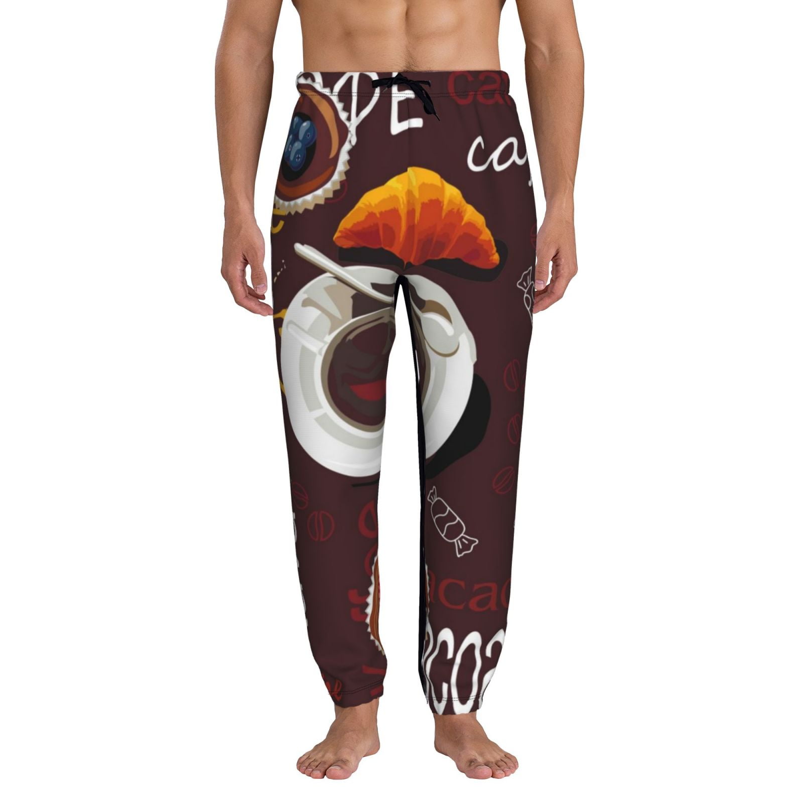 Balery A Cup Of Black Coffee On A Saucer Pattern Joggers for Men
