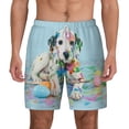 thumbnail image 1 of Balery A Funny Little Dalmatian Puppy Mens Swim Trunks Swim Shorts for Men Quick Dry Inseam Beach Shorts with Compression Liner Pocket-Small, 1 of 9