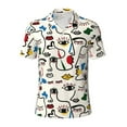 thumbnail image 1 of Balery Aabstract Eyes Printed Men’s Short Sleeve Polo Shirt, Midweight Men's Shirt,Golf Polo shirts -Large, 1 of 8