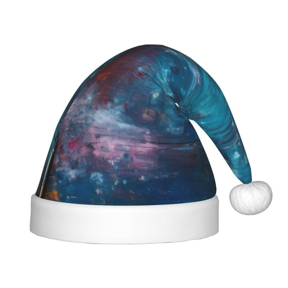 Balery Abstract Colorful Art Supplies Pattern Santa Hat Christmas Hat Funny Christmas Hat Christmas Knitted Beanie Hat For Kids