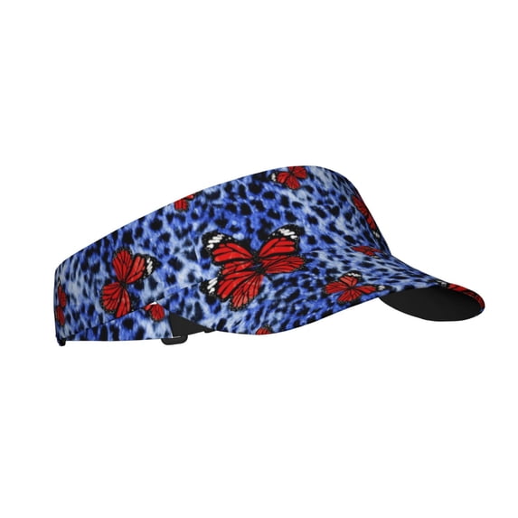 Balery Abstract Colorful Butterflies Sport Wear Athletic Visor Sun Sports Visor Hat Visor Adjustable Cap for Women and Men (One Size)
