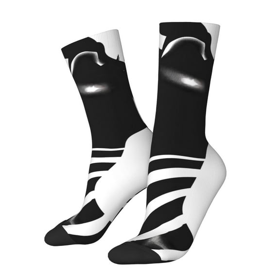 Balery Abstract Monochrome Profile Pattern Crew Socks Unisex– Soft & Breathable Socks for Men & Women, One-Size Fits Most (US 5-11), Comfortable & Durable for Daily Wear
