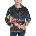 thumbnail image 1 of Balery Abstract Peacock Painting Pattern Boys Hoodie, Youth Pullover Hooded Sweatshirt, Kangaroo Pocket Hoodie for Kids Girls -Medium, 1 of 6