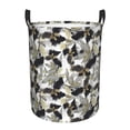 thumbnail image 1 of Balery Abstract Watercolor Round Laundry Basket with Handles Waterproof Freestanding Laundry Hamper for Clothes Toys in the Dorm and Family-Small, 1 of 8