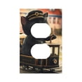 thumbnail image 1 of Balery Adorable Kitten On Mini Train for Duplex Wall Plates Kit, Electrical Outlet Covers, Standard Size 1-Gang 5.0" x3.0", Electric Receptacle Plug Covers-Style S, 1 of 6