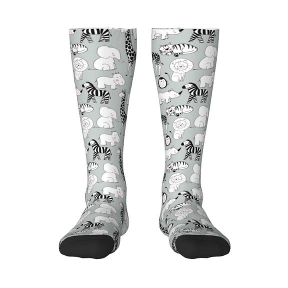 Balery African Animals Fun Novelty Socks Men'S Women'S Crew Socks Funny Crazy Novelty Socks Quirky And Cool Socks