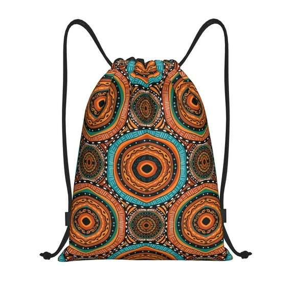 Balery African Tribal Style Pattern Drawstring Backpack Bag Sport Gym Sackpack Cinch Bags Pattern Drawstring Backpack Bag Sport Gym Sackpack Cinch Bags -Medium