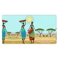 thumbnail image 1 of Balery African Women Mouse Pad ,15.8x29.5 In Large Gaming Mouse Pad Desk Mat Long Non-Slip Rubber Stitched Edges,Waterproof Mousepad Desk Mat For Gamer Office Home, 1 of 9