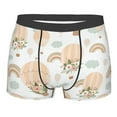 thumbnail image 1 of Balery Air Balloon and Flower Men's Boxer Briefs, Soft and Breathable Cotton Underwear with nylon Waistband-Small, 1 of 9
