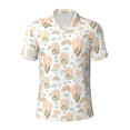 thumbnail image 1 of Balery Air Balloon and Flower Printed Men’s Short Sleeve Polo Shirt, Midweight Men's Shirt,Golf Polo shirts -XX-Large, 1 of 9