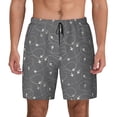 thumbnail image 1 of Balery Airplane Routes Around The World Mens Swim Trunks Swim Shorts for Men Quick Dry Inseam Beach Shorts with Compression Liner Pocket-X-Large, 1 of 9