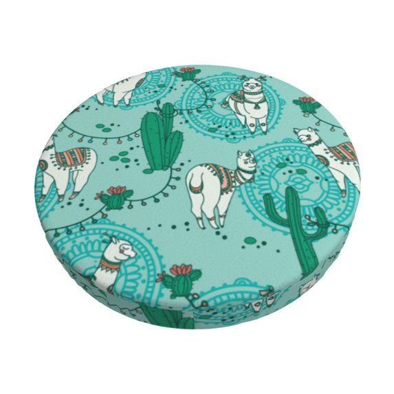 Balery Alapaca In Boho Velvet Round Bar Chair Cushion Cover Adjustable, Protects From Scratches And Stains, Soft & Washable Ideal For Wooden And Metal Stools - 14 Inch