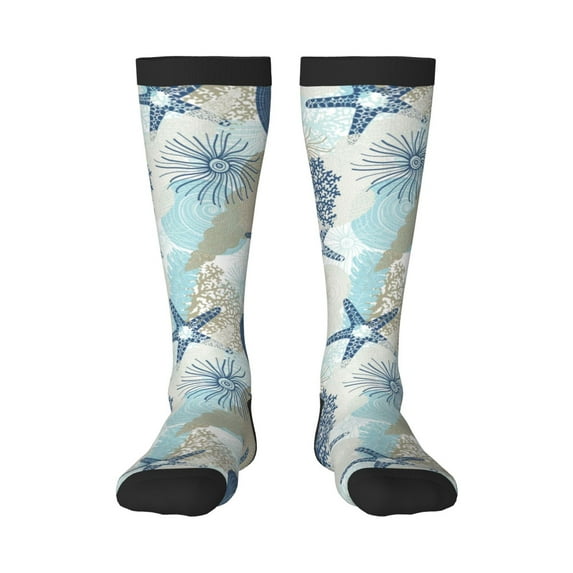 Balery Algae Corals And Seashells Fun Novelty Socks Men'S Women'S Crew Socks Funny Crazy Novelty Socks Quirky And Cool Socks